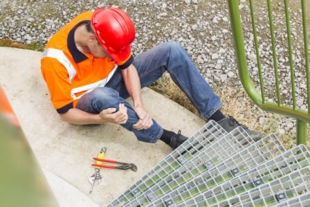 injured worker metal steps