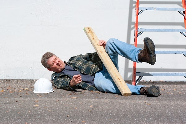 Injured Construction Worker After Fall From Ladder