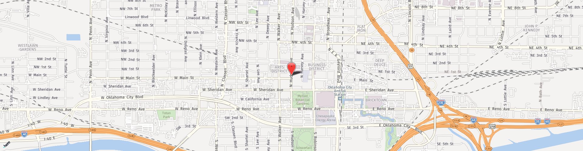 Location Map: 105 North Hudson Avenue Oklahoma City, OK 73102