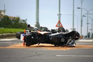 Motorcycle,Accident,On,The,City,Street