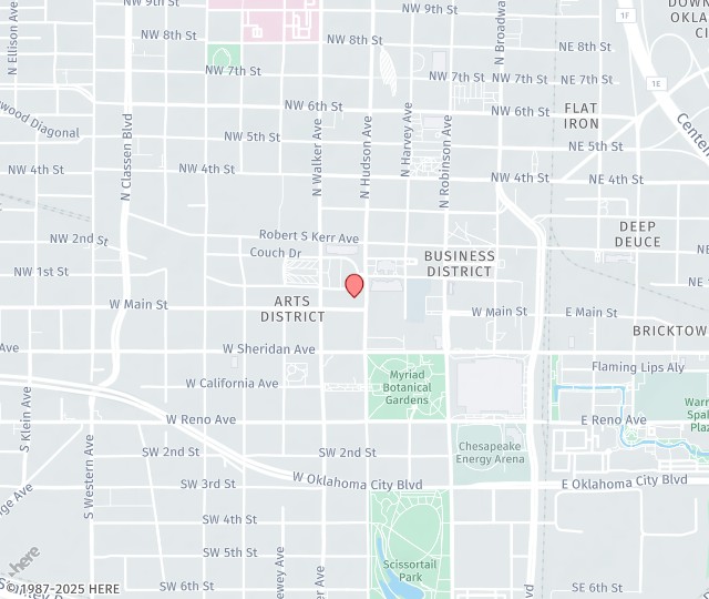 Location Map: 105 North Hudson Avenue, Suite 100 Oklahoma City, Oklahoma 73102